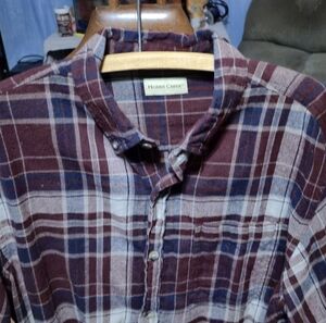 Hobbs Creek Men's Plaid Shirt - Red and Blue